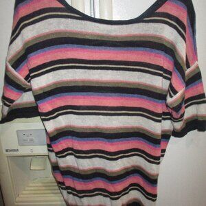 Talbots‎ 100% linen top shaped L striped m